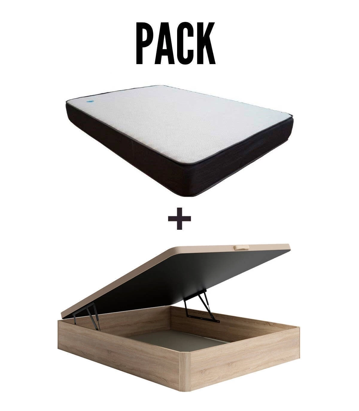 Pack Ahorro: colchón Elio + base tapizada con patas